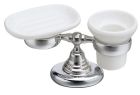 porte savon / porte verre museo a poser chrome