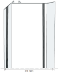 Couvre-joint de dilatation à clipser plat clips réf 4026 ou 4027 blanc - long. 3,00m x diam. 70mm