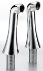 2 colonnettes hautes 130 mm mm3/4' chrome