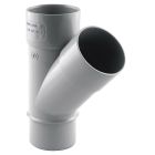 Culotte de descente 45° Ø50 mâle/femelle gris - CULOTTE 45° MF 16 GRIS 15p