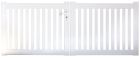 Portail PVC avec encadrement PVC, lames verticales ajourées - CASTET