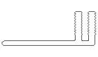 Profilé de finition clipsable pour planches de rive longueur  6 ml sable 88