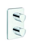 facade externe profilo laiton thermostatique  2 sorties chrome
