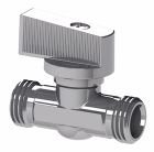 L28-62 - Robinet d'arrêt WC droit - Laiton chromé - Manette 1/4 tour - Mâle-Mâle 15/21