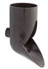 PIED DE CHUTE PROFILE GOUTTIERE TYPE 29 DIAMETRE 80 MARRON - URWS801M