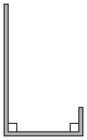 Finition simple pour bardage fibre ciment BARDALU RAl 9016 dev 72mm long.300cm