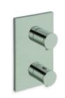 facade externe triverde laiton 2 sorties metal brosse