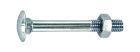 Boulon tête ronde collet carré acier zingué 8x80- vybac x50