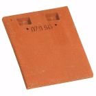 Tuile courte rectangulaire d'égout et de faîtage terre cuite Plate Pressée 17x27 Terre de beauce - long. 20,5 cm x larg. 17 cm