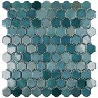 Mosaïque en verre recyclé - 6003 LUX GREEN HEX 35X35MM