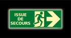 SIGNALETIQUE ISSUE DE SECOURS DROITE PHOTOLUM 210 MM X 75MM