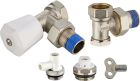 kit complet robinet de radiateur manuel équerre 15x21