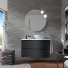 Meuble MAM 900 gauche. 2 tiroirs métalliques BLACK VELVET 897 x 540 x 505 mm