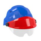 Casque - Orizon bleu visiere rouge avec lunette - Taille unique