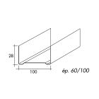 Rail 100 - long. 3 m x larg. 100 mm