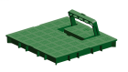 TAMPON AVEC POIGNE 20x20 vert