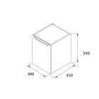 COQUETTES MONTERREY 400 1 porte droite  SBIANCATO 400 x 540 x 450 mm