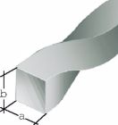 Profilé carré plein acier torsadé 12x12/1M