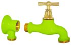 Robinet laiton VERT ANIS M15x21 Nez M20x27 avec applique