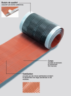 Closoir ZEF déroulable ventilé tout aluminium 370 saumon vieill Lg.5m
