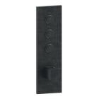 FACADE THERMO UP VERTICALE THERMO 3 SORTIES QUADRI CHROME NOIR BROSSE