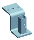 Support Z 355 pour potelet carré 30x30 (hors fixation)