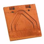 Tuile courte terre cuite Plate 17x27 Val de seine - long. 20 cm x larg. 16,8 cm