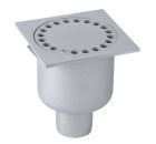 siphon de sol inox sort.Vert GE50mm 100x100 ø40 mm trous ronds verrouillé microbillé 3 Kn