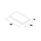 Plan de toilette sans usinage WHITE COTTON 600 x 40 x 460 mm