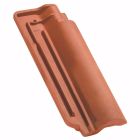 Demi tuile terre cuite - Panne H2 Rouge - long. 43,2 cm x larg. 17 cm