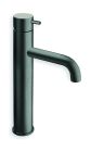 mitigeur lavabo triverde mi-haut noir avec vidage