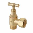 Robinet de WC équerre à potence avec presse-étoupe - laiton brut - M12/17 - Ecrou tournant 12/17