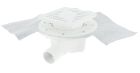 SIPHON POUR CARRELAGE SORTIE HORIZONTALE GR PVC 15X15 + NATTE