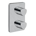 FACADE EXTERNE PROFILO LAITON THERMOSTATIQUE 2 SORTIES METAL BROSSE