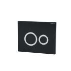 PLAQUE COMMANDE HOOP NOIR MAT + ENJOLIVEUR CHROME BRILLANT