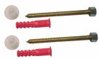 Lot de 2 fixations pour cuvette au sol - longueur 9,5cm