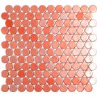 Mosaïque en verre recyclé - 6002 CIRCLE LIVE CORAL BR 25CX25CMM
