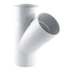 Culotte de descente 45° Ø80 mâle/femelle blanc - CULOTTE 45° MF 25 BLANC 10p