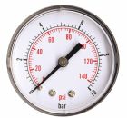 Manomètre sec raccordement laiton axial M1/4' - Précis et compact - Mesure 0 -10 bars - Ø60mm - Boitier ABS