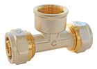Té femelle à compression pour tube Multicouche Ø20 - femelle au centre 15/21