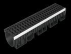 Caniveau avec 2 grilles fonte - long. 1m x larg. 150mm - classe C250