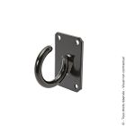 CROCHET HAMAC SUR PLATINE FIL Ø10 INTERIEUR 40mm NOIR