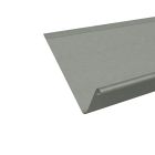 Gouttière nantaise B14 relevé de 8 cm avec pince 4000 x 333 x 0.80 mm - zinc - prePATINA ardoise