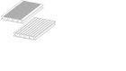 Planche alvéolaire bois composite stone grey - long. 400cm x larg. 162cm x ep. 28mm