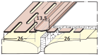 Profilé pour joint de mouvement et angle variable (rampant) Jonction plaques (aménagement comble) Blanc Rouleau 75,00m