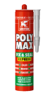 Colle de montage et mastic d’étanchéité - POLY MAX® FIX & SEAL EXPRESS gris transparent - cartouche de 300g