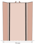 Couvre-joint de dilatation à clipser plat PVC beige clips réf 4026 - long. 3,00m x larg. 70mm