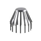 Crapaudine gouttière Ø100 gris - CRAPAUDINE PVC D 100 GRIS 80p