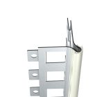 Profilé d'angle extérieur en acier galvanisé perforé gris enduit de 7mm avec jonc - long. 2,50m