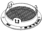 grille de ventilation de sous-face Diam 68 mm chêne or 1110